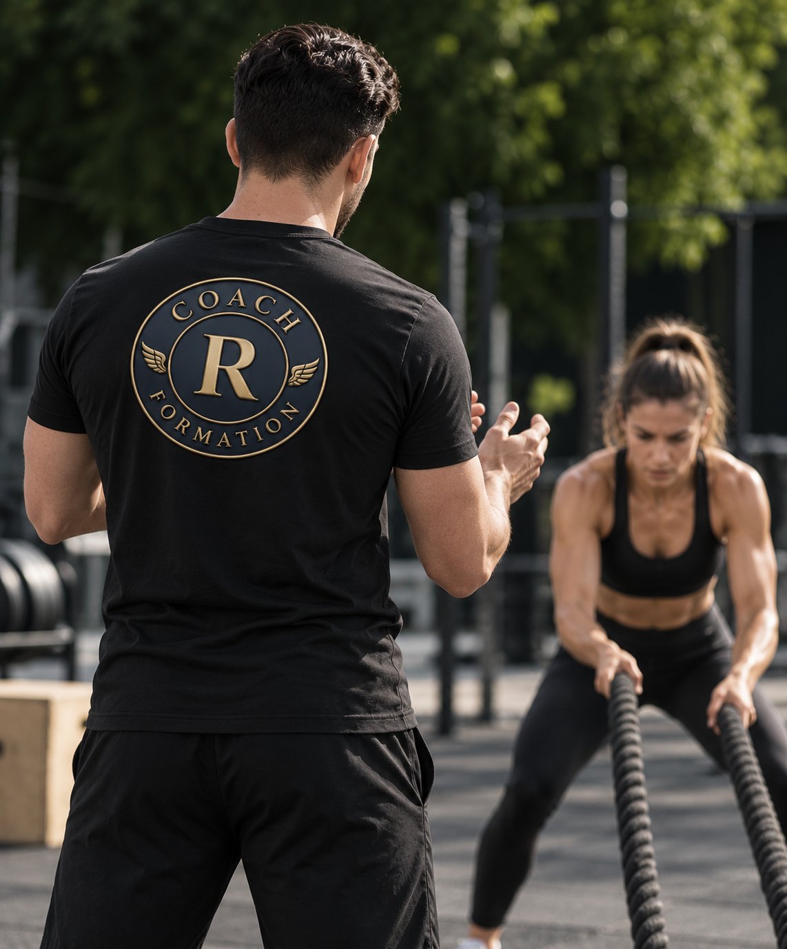 Ryad Djouama encadrant une séance de coaching sportif en plein air